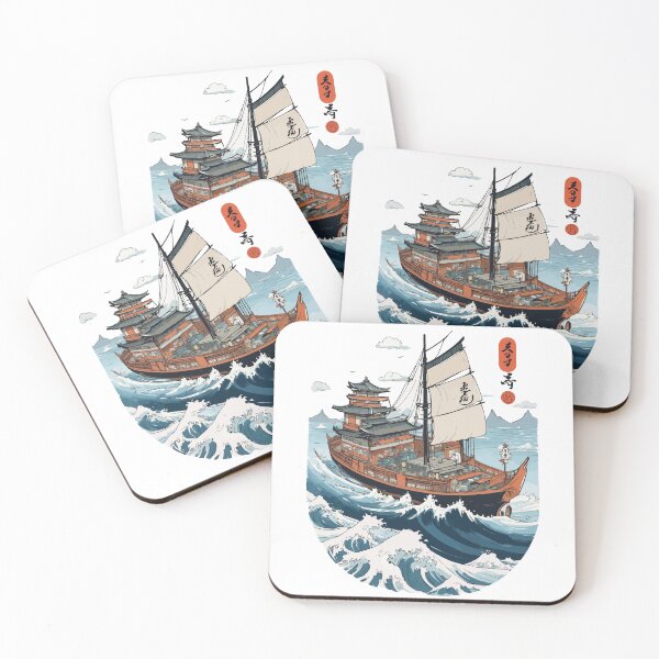 Item preview, Japanese Art Aesthetic Captain Sailboat designed and sold by LuminOrb.