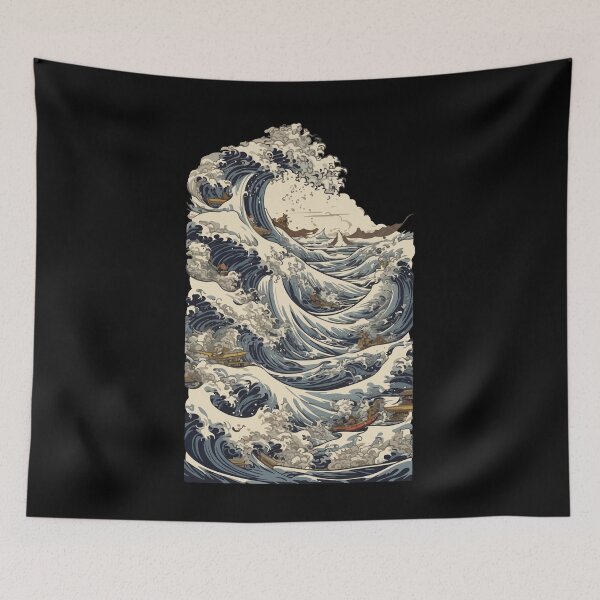 Item preview, Japan Ukiyo-E captain decoration sailboat vintage designed and sold by LuminOrb.