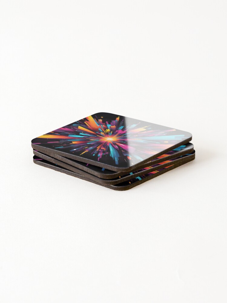 Thumbnail 4 of 5, Coasters (Set of 4), Radiant Reverie designed and sold by papi1998.