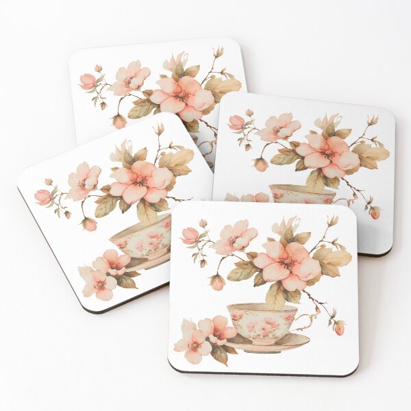 Item preview, Vintage tea cup with beautiful flowers designed and sold by Chomchol.