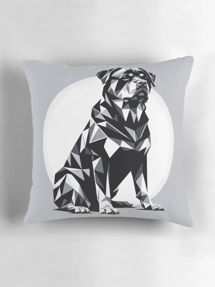 Thumbnail 3 of 4, Pillow, Distinguished Rottweiler designed and sold by SimpleDesigns12.