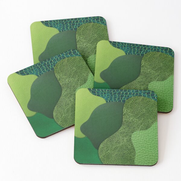 Item preview, ART leather creation in green designed and sold by NinaFlorence.