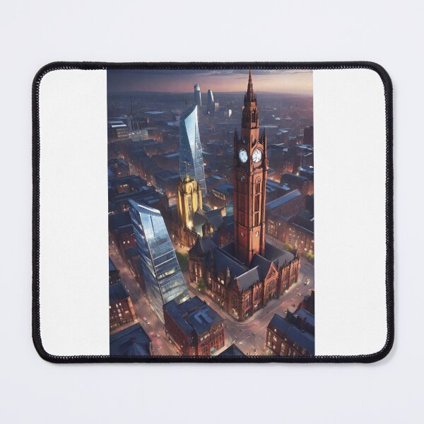 Item preview, Manchester Skyline: A Bird’s Eye View of Urban Majesty designed and sold by GrizzlyCollective.