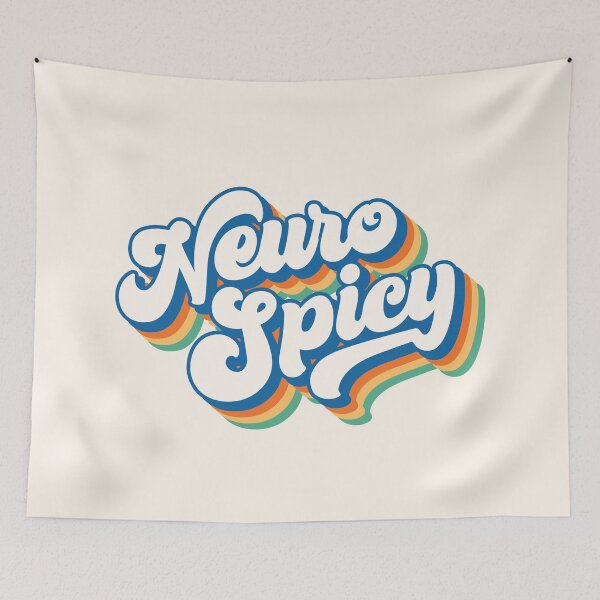 Item preview, Neuro spicy neurodiverse awareness cute retro rainbow designed and sold by MamSelle.