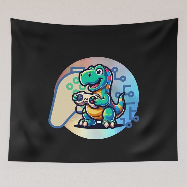 Item preview, Dinosaur Playing Video Game designed and sold by GrooveGrip.