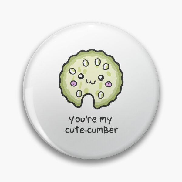 Item preview, Cutecumber cucumber cute love vegetarian vegan valentines designed and sold by w1ckerman.