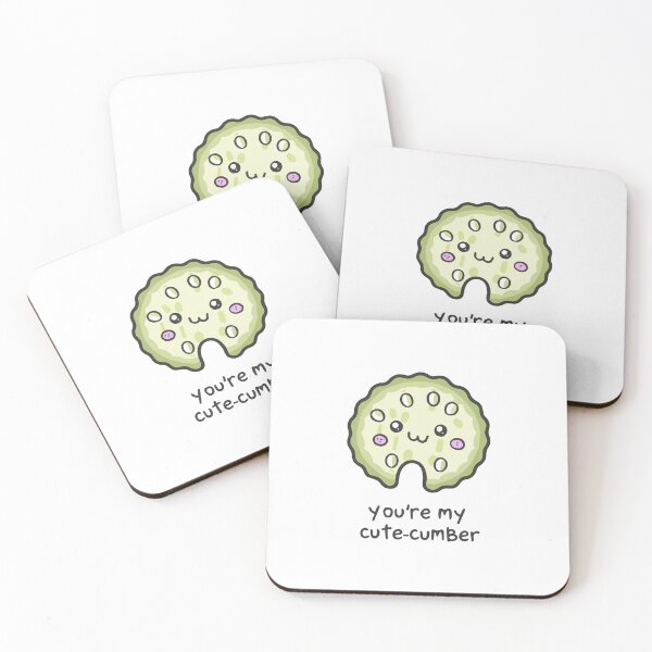 Item preview, Cutecumber cucumber cute love vegetarian vegan valentines designed and sold by w1ckerman.