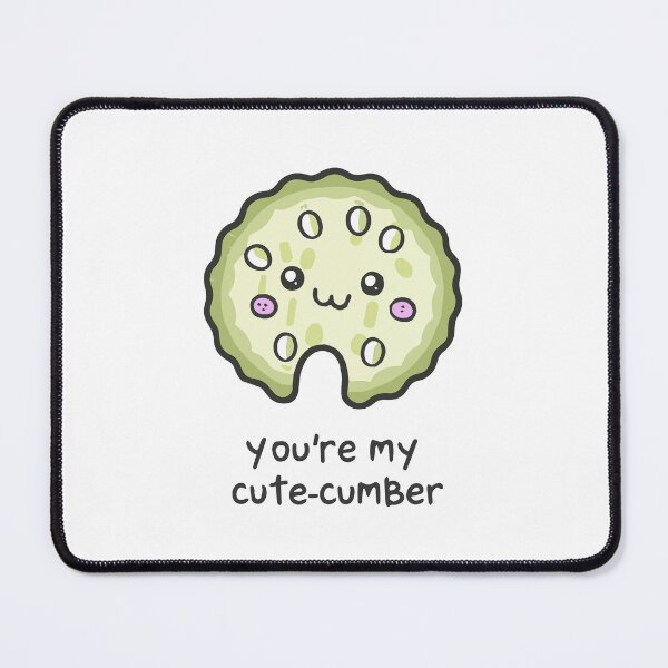 Item preview, Cutecumber cucumber cute love vegetarian vegan valentines designed and sold by w1ckerman.