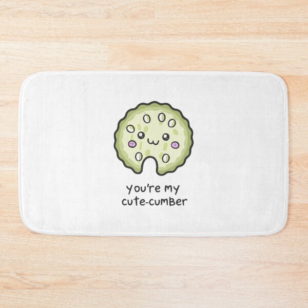Item preview, Cutecumber cucumber cute love vegetarian vegan valentines designed and sold by w1ckerman.