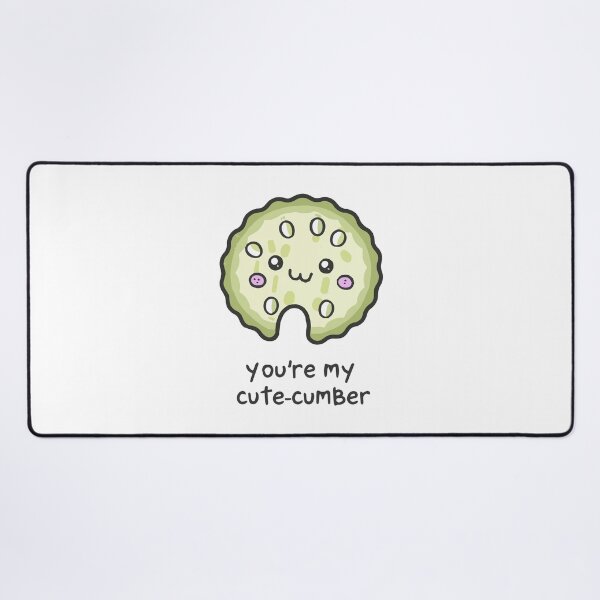 Item preview, Cutecumber cucumber cute love vegetarian vegan valentines designed and sold by w1ckerman.