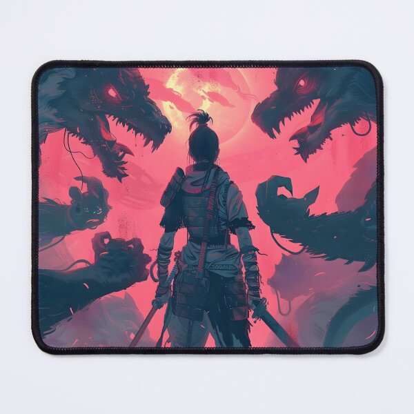 Item preview, A warrior fighting monsters designed and sold by HappyStickBike.
