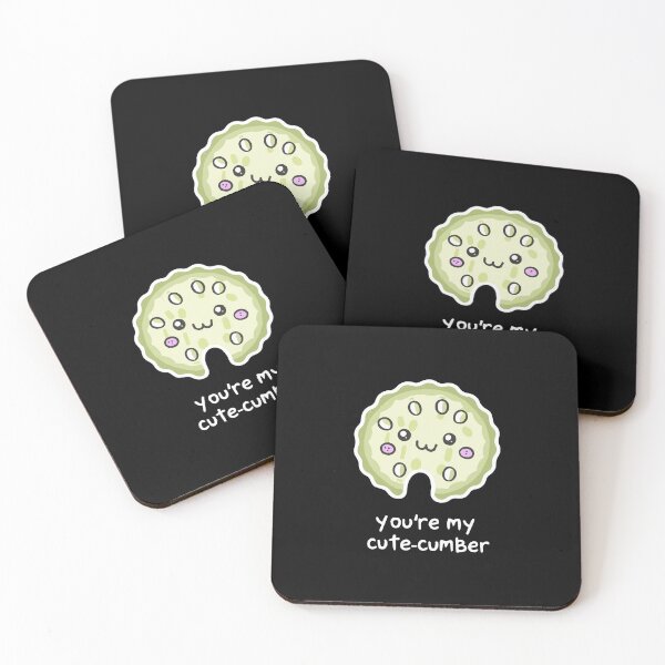 Item preview, Cutecumber cucumber cute love vegetarian vegan valentines designed and sold by w1ckerman.