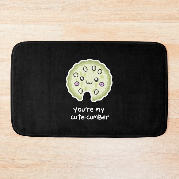Item preview, Cutecumber cucumber cute love vegetarian vegan valentines designed and sold by w1ckerman.