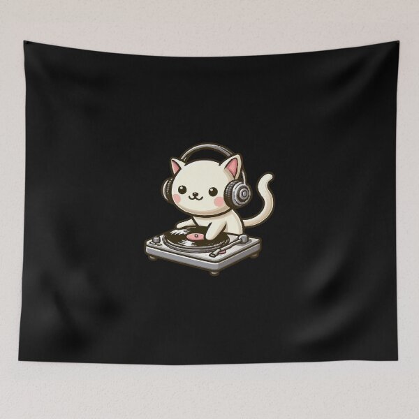 Item preview, Music Lover Cat DJ designed and sold by SOMI SOMI.