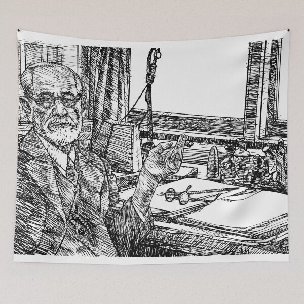 Item preview, SIGMUND FREUD ink portrait .3 designed and sold by lautir.
