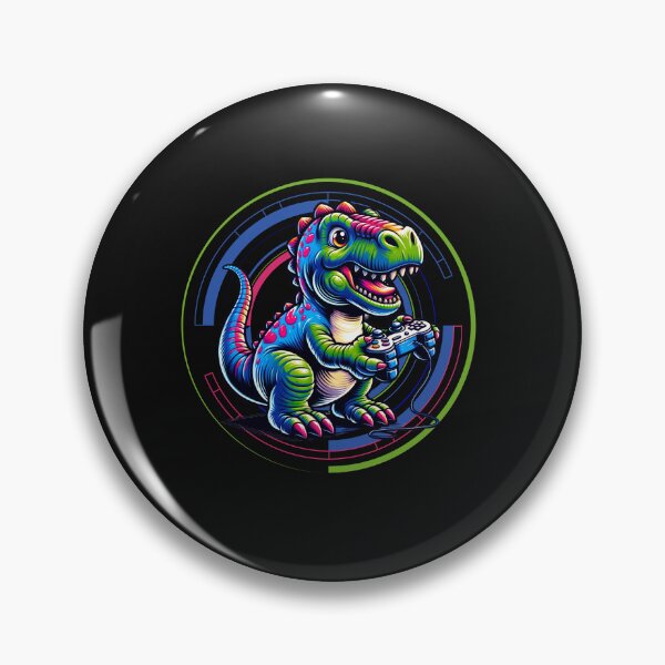 Item preview, Dinosaur Playing Video Game designed and sold by GrooveGrip.
