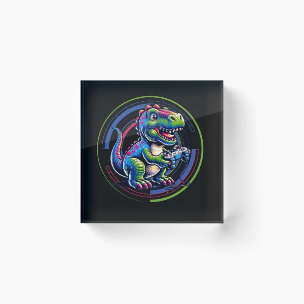 Item preview, Dinosaur Playing Video Game designed and sold by GrooveGrip.