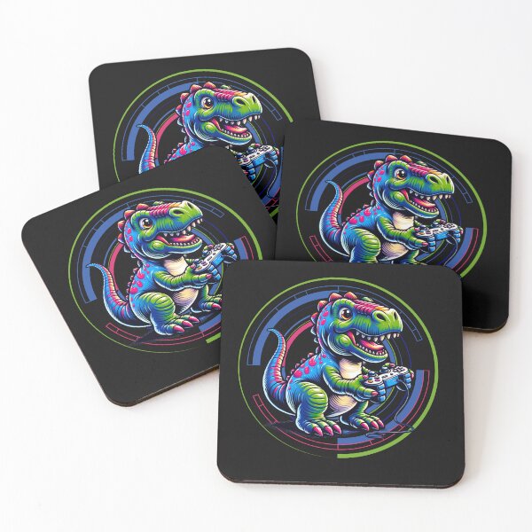 Item preview, Dinosaur Playing Video Game designed and sold by GrooveGrip.