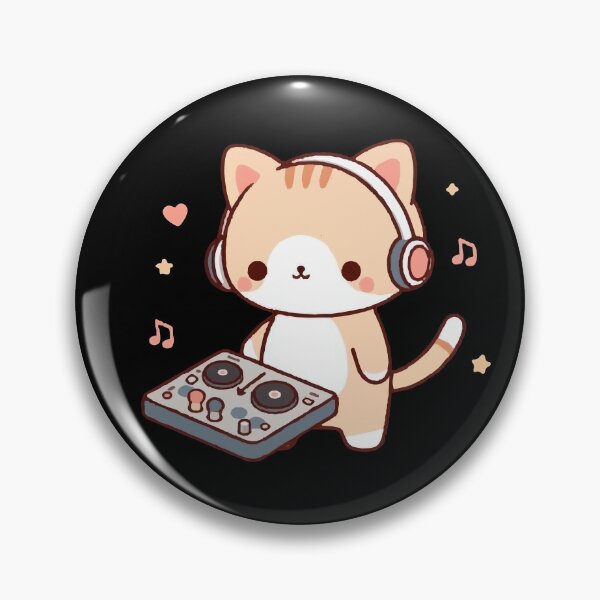 Item preview, Dj Cat kawaii Music Lover designed and sold by SOMI SOMI.