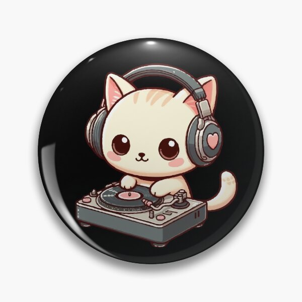 Item preview, Music Lover Kawaii Cat designed and sold by SOMI SOMI.
