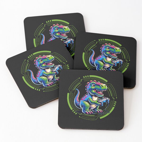 Item preview, Dinosaur Playing Video Game designed and sold by GrooveGrip.