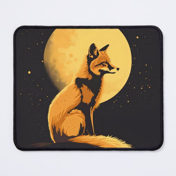 Item preview, Fox against the background of the full moon designed and sold by HappyStickBike.