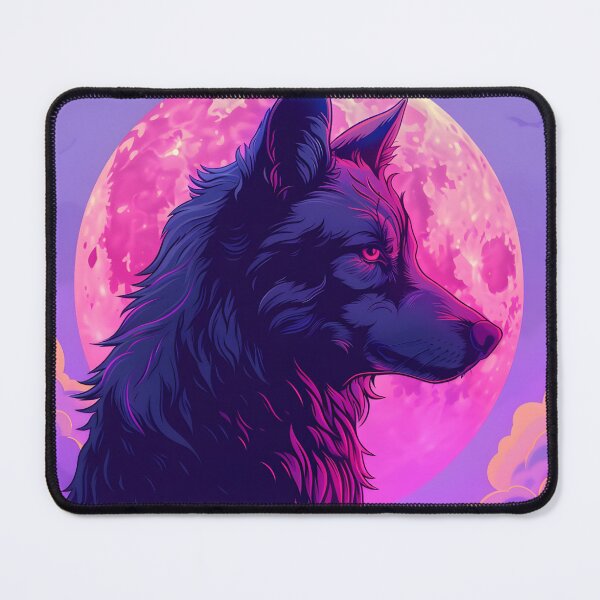 Item preview, Wolf against the background of the full moon designed and sold by HappyStickBike.