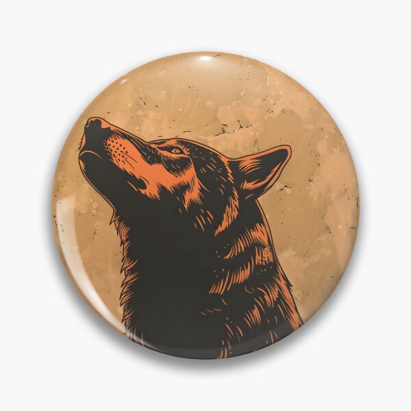 Item preview, Wolf against the background of the full moon designed and sold by HappyStickBike.