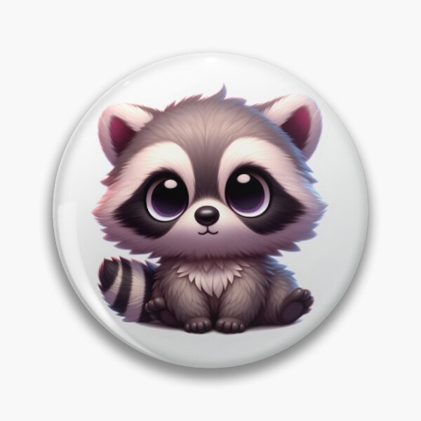 Item preview, fluffy raccoon baby cute with big eyes designed and sold by Artis-t-fun.