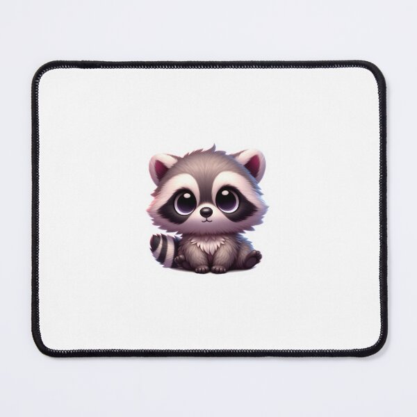 Item preview, fluffy raccoon baby cute with big eyes designed and sold by Artis-t-fun.