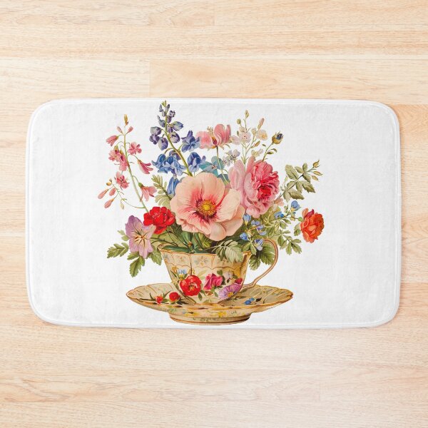 Item preview, Vintage tea cup with beautiful flowers designed and sold by Chomchol.