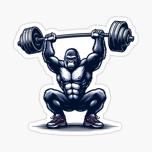 Gorilla Fitness Stickers for Sale