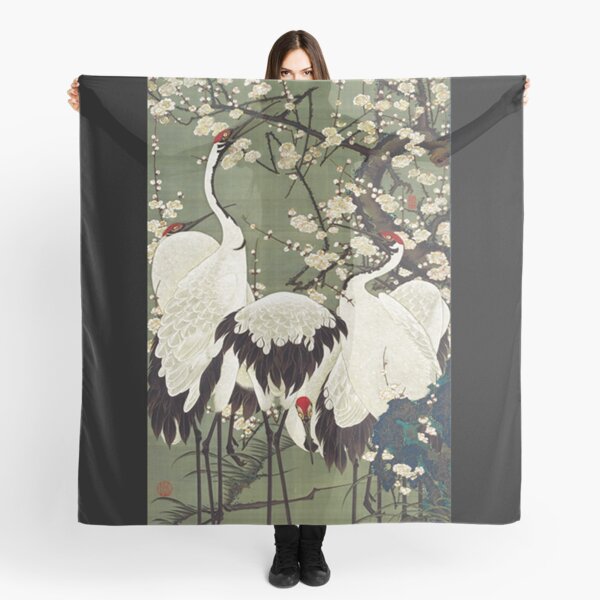 Favourite Artist - Plum Blossoms and Cranes - Ito Jakuchu Scarf