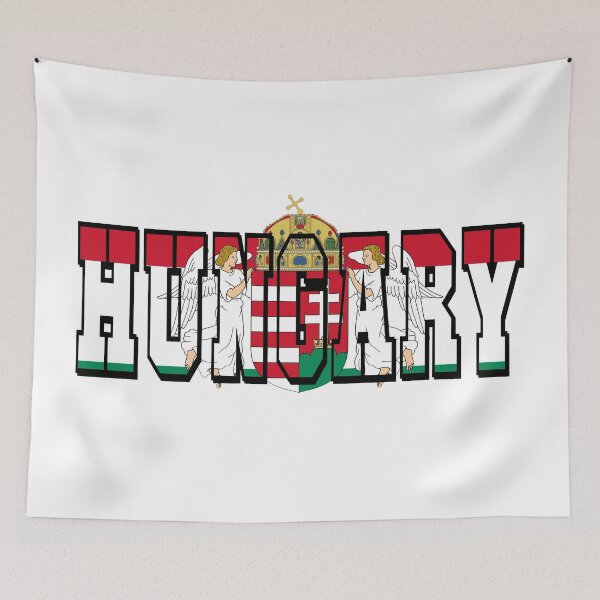Item preview, Hungary Country Flag Typography designed and sold by TravelWish.