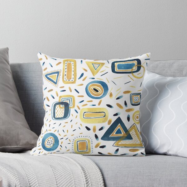 Item preview, Blue and gold abstract background designed and sold by Azyrielle.