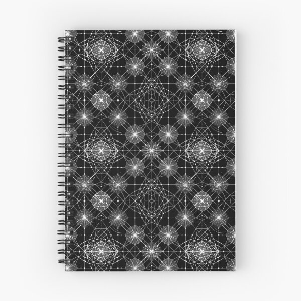 Item preview, Black Luminous Constellation Geometric Pattern designed and sold by DreamBackDrops.