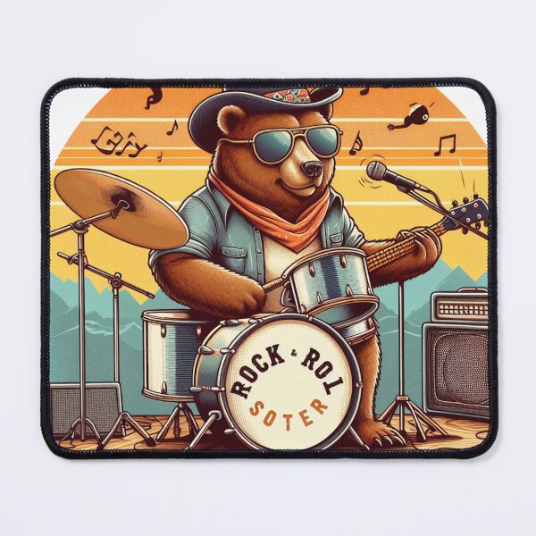 Item preview, Bear - Rock & Rol designed and sold by Savario.