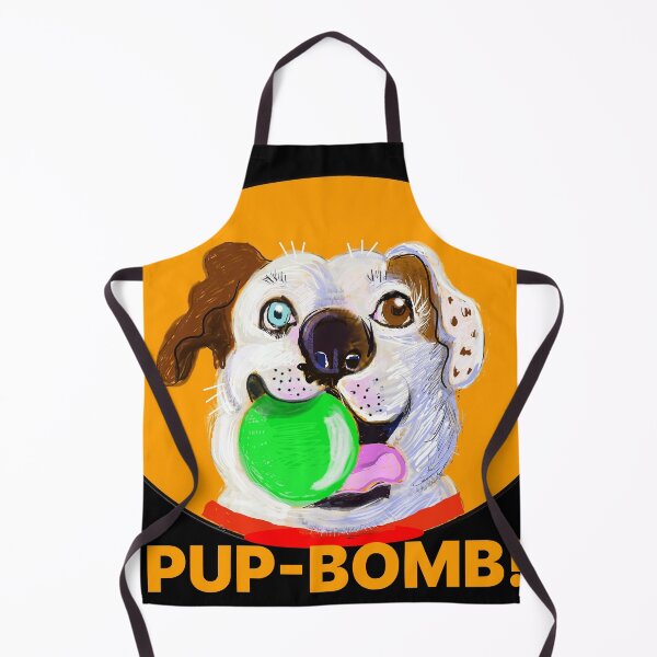 Item preview, PUP-BOMB STAFFY CARTOON ORANGE designed and sold by Marni Scofidio Desi9ns.