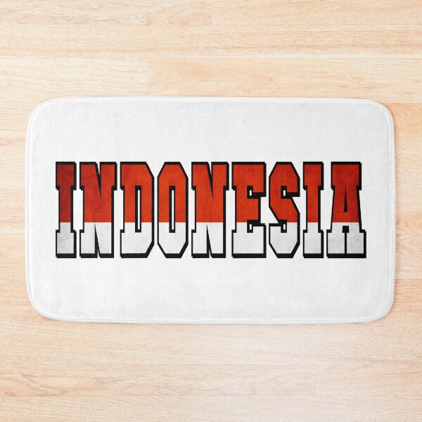 Item preview, Indonesia Country Flag Typography designed and sold by TravelWish.