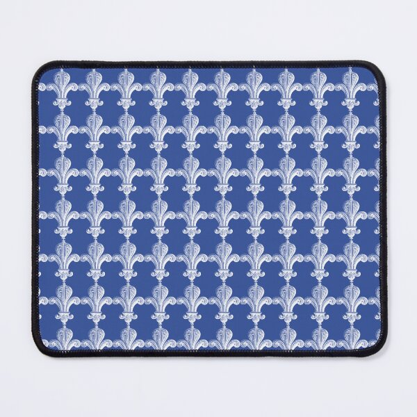 Item preview, Guardians of Honor: Fleur-de-Lis & Musketeers: White Royal Lily Pattern on French Blue designed and sold by IraNiva.