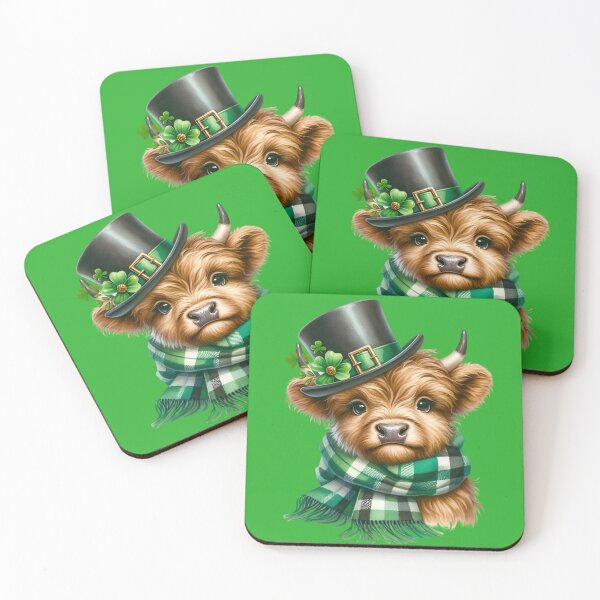Item preview, St. Patrick's Day Highland Cow designed and sold by CatherineLievre.