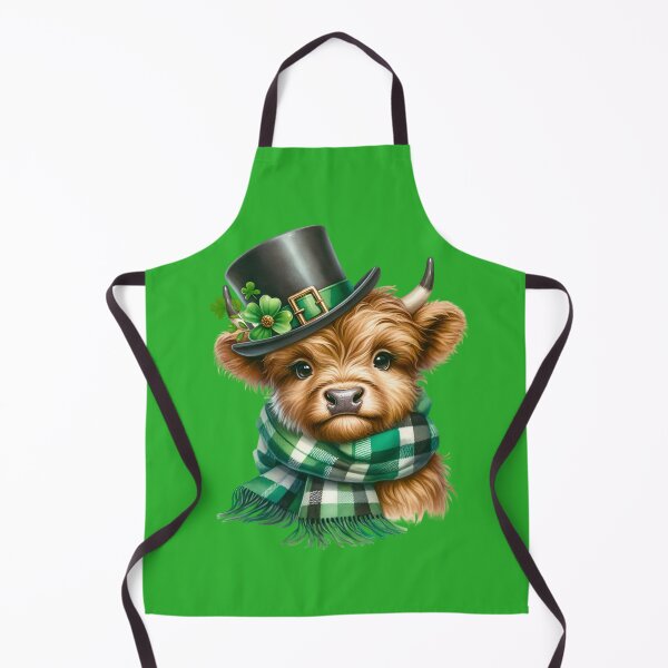 Item preview, St. Patrick's Day Highland Cow designed and sold by CatherineLievre.