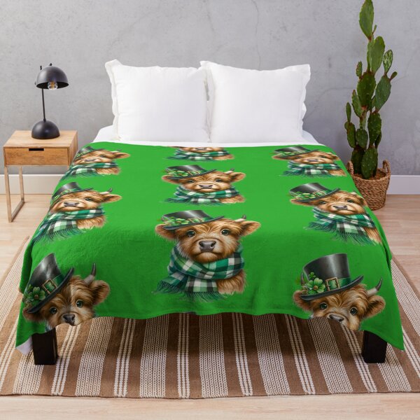 Item preview, St. Patrick's Day Highland Cow designed and sold by CatherineLievre.