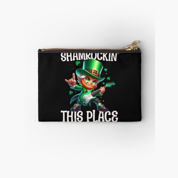 Item preview, 'Shamrocking This Place' Funny St Patricks Day Rockin Leprechaun designed and sold by Rockstorr.