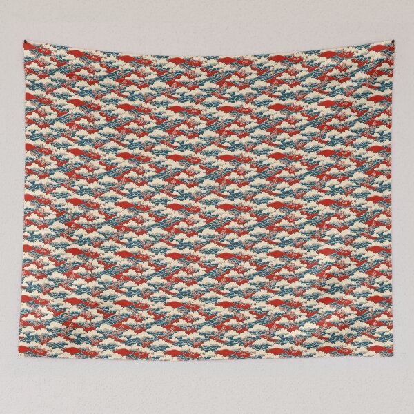 Item preview, Japanese Style Abstract Cloud Pattern designed and sold by DreamBackDrops.