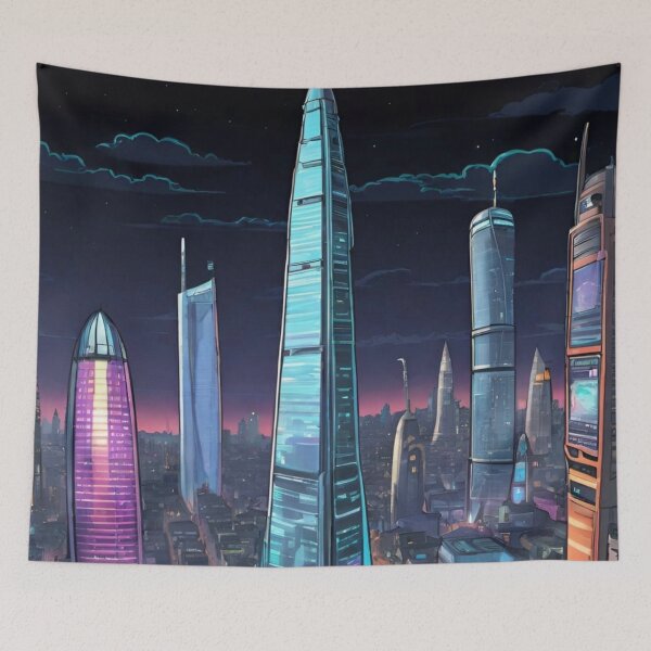 Item preview, Skybound Horizons: Futuristic Skyscrapers of Tomorrow designed and sold by GrizzlyCollective.