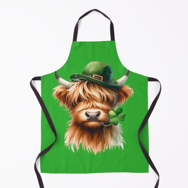 Item preview, St. Patrick's Day Highland Cow designed and sold by CatherineLievre.