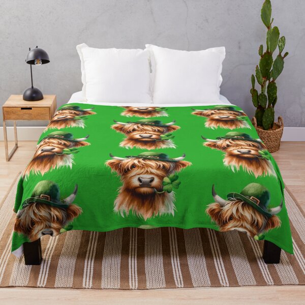 Item preview, St. Patrick's Day Highland Cow designed and sold by CatherineLievre.