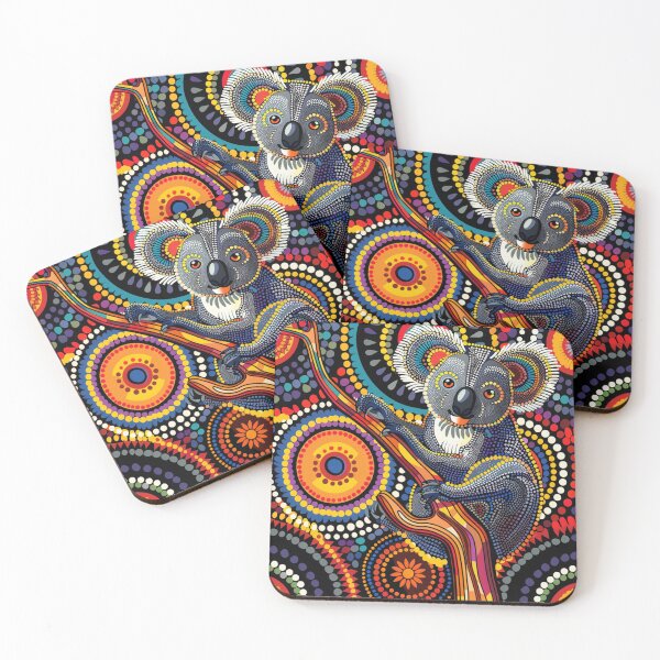 Item preview, Aboriginal Inspired Dot Art - Adorable Koala On Tree designed and sold by GrinGalore.