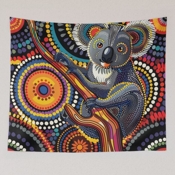 Item preview, Aboriginal Inspired Dot Art - Adorable Koala On Tree designed and sold by GrinGalore.